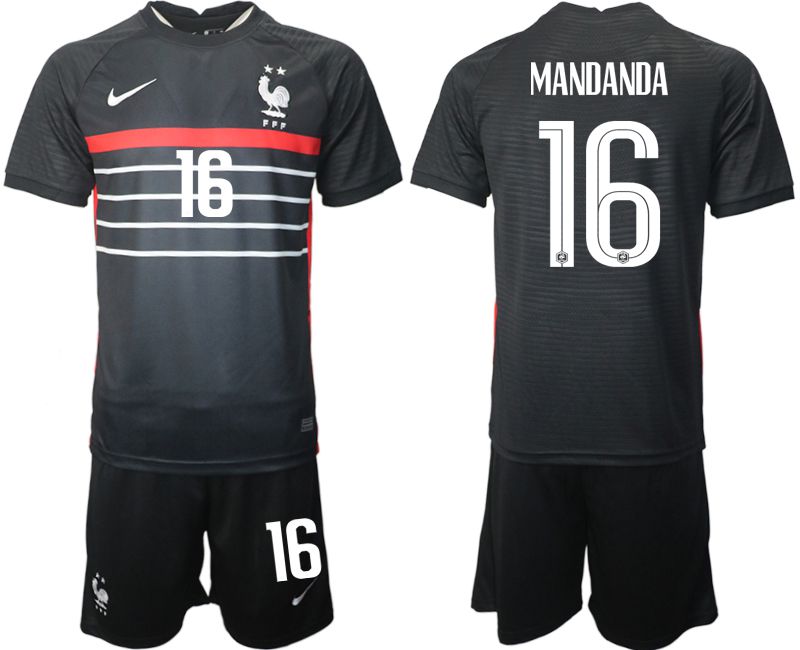 Men 2022 World Cup National Team France home black #16 Soccer Jersey->netherlands(holland) jersey->Soccer Country Jersey